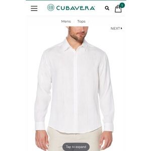 Cubavera 100% Linen Long Sleeve Panel shirt